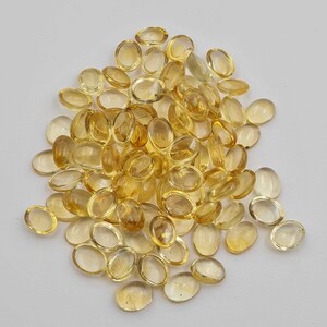 Wholesale Lot 86 Pcs Unheated Yellow Citrine Oval Gemstone | Natural 100 Cts Citrine Cabochon | Citrine Stone For Making Jewelry 8x6 mm