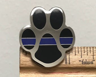 Paw Print Pin Heart Paws To Enjoy Life Lapel New Silver Tone Black Jewelry Dogs