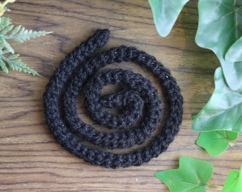 Crochet Dreadlock Tie • Black Dreadlock Tie Dread Tie Bendable Tie Spiral Locks Dreadlock Wired Loc Tie Accessories Wrap Hair Tie Wrap Gift