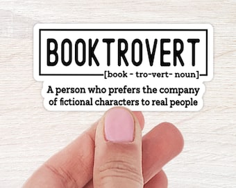 Booktrovert Definition Sticker | Bookish | Book Lover Sticker | Waterproof sticker | Kindle Sticker | Booktok Sticker | Era's Theme