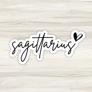 Sticker alphabet Sagittaire, Sticker zodiaque, Sticker bouteille d'eau, Sticker imperméable, Sticker pour ordinateur portable, Sticker astrologie, Sticker Stanley