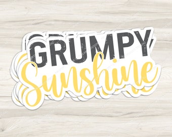 Grumpy Sunshine Trope | Kindle Sticker | Book Sticker | Bookish | Book Trope Sticker | Sticker for Kindle/Laptop |Booktok Sticker|Book Theme