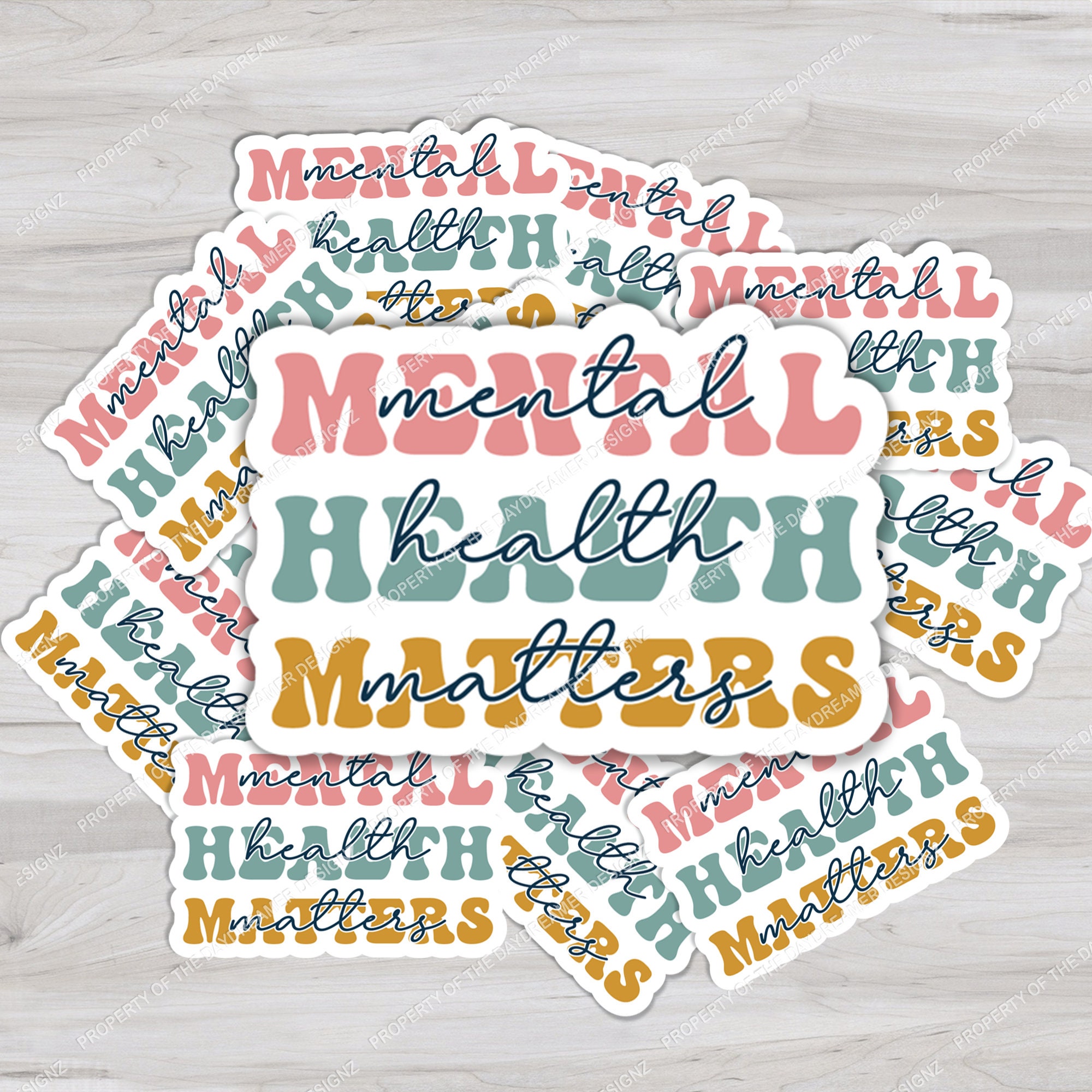 Mental Health Matters| Motivation Sticker | Decal for Water Bottle ...