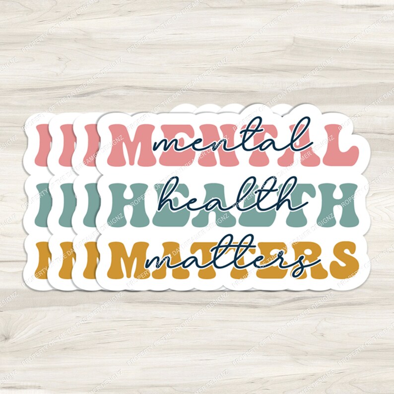 Mental Health Matters| Motivation Sticker | Decal for Water Bottle ...
