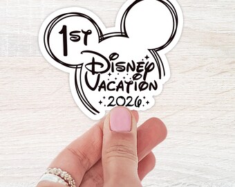 First Disney Vacation 2026 Ears Sticker, Water Bottle Sticker, Vacation Sticker, Family Vacation, Disney Trip