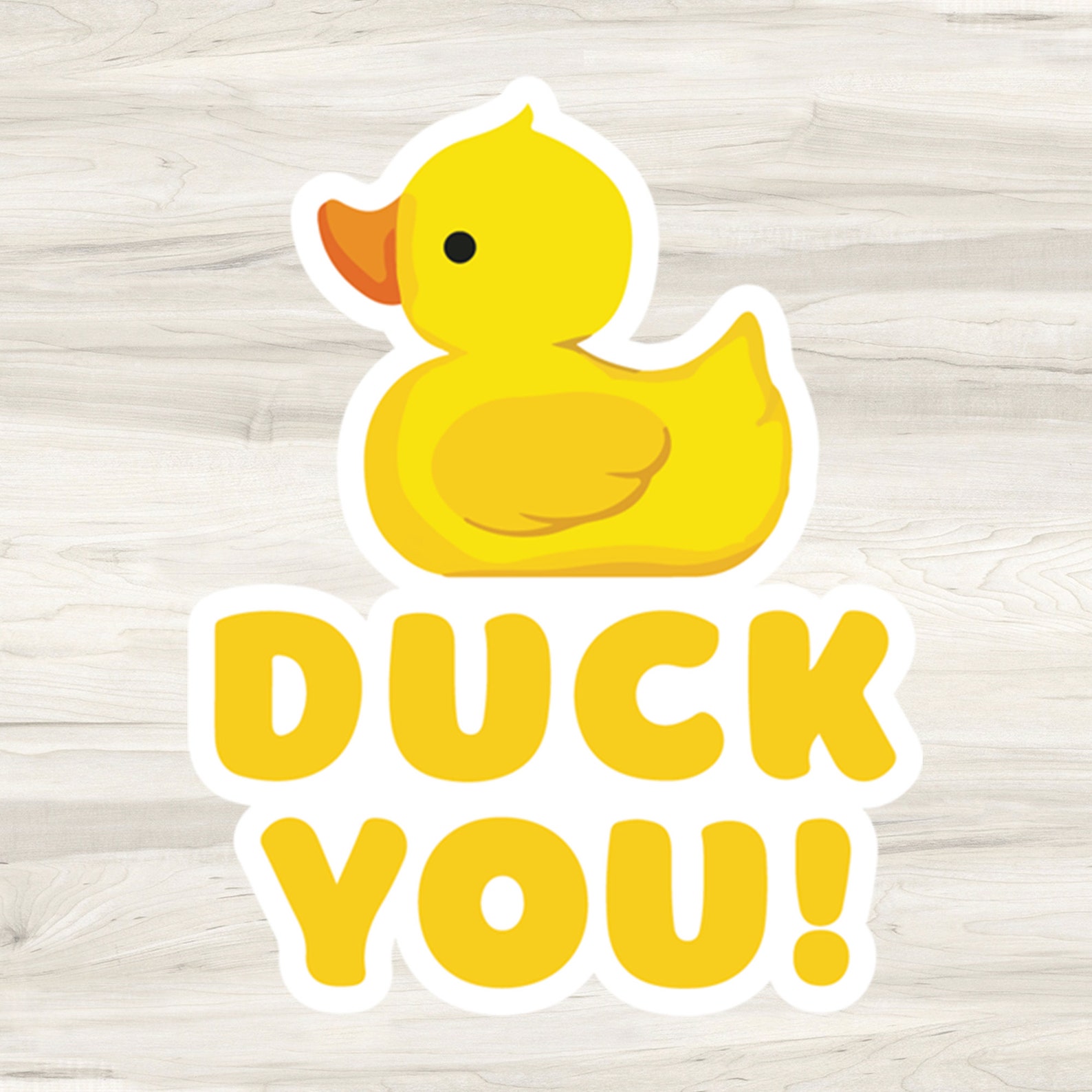 Duck You Sticker | Water Bottle Sticker | Flower Sticker | Notebook ...