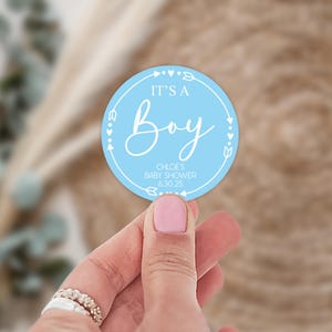 It&#39;s A Boy Baby Shower Sticker, Baby Shower Party Favors, Heart Arrow Pink Baby Shower Sticker, Personalized Baby Shower Sticker, Baby Boy