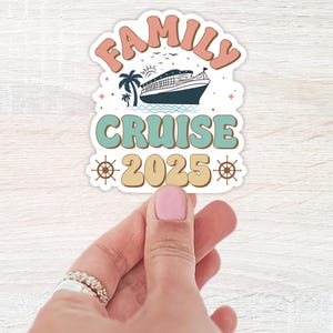 2025 Family Cruise Sticker, Water Bottle Sticker, 2025 Trip Sticker, Notebook Sticker, Vacation Sticker, Era Theme Stickers, Family Vacation