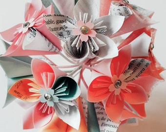 Origami paper flower bouquet