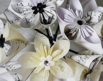 Origami paper flower bouquet