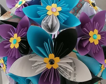 Origami paper flower bouquet