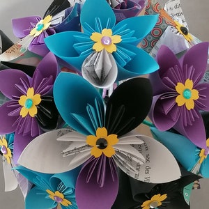 Origami paper flower bouquet