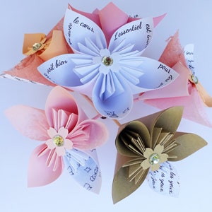 Bouquet di fiori di carta origami per testimoni / damigelle