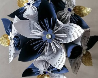 Origami paper flower bouquet