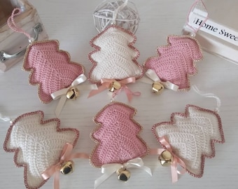 Christmas trees, set of 6 pieces