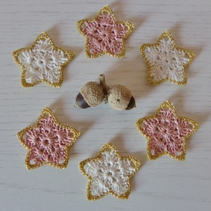 Stelline all&#39;uncinetto, set di 12 pezzi