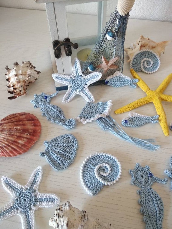 Animali marini all'uncinetto per decorazioni varie set di | Etsy Italia