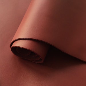 Deep Red Smooth Italian Leather Hide APX. 1.80m2, 1.5mm thick