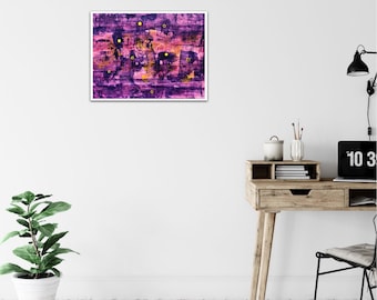 Originalgemälde Acrylbild Unikat "Komposition in Violett I"