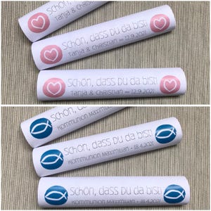 Involucri di cioccolatini, involucri di tavolette di cioccolato, personalizzati, nel colore desiderato: è un piacere avervi qui! - Disegno pesce/cuore