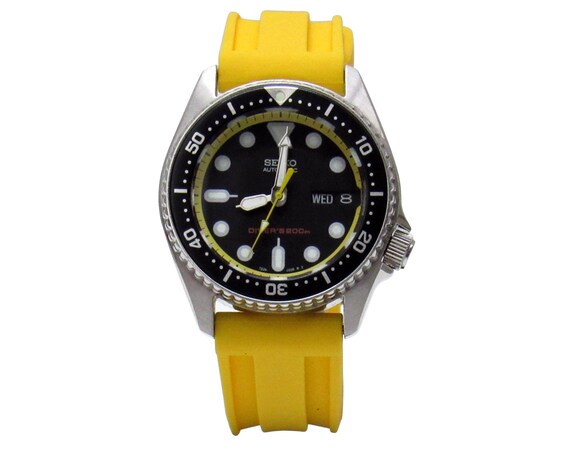 Two Straps Vintage Watch Seiko Skx013 Mod Mens Divers Watch