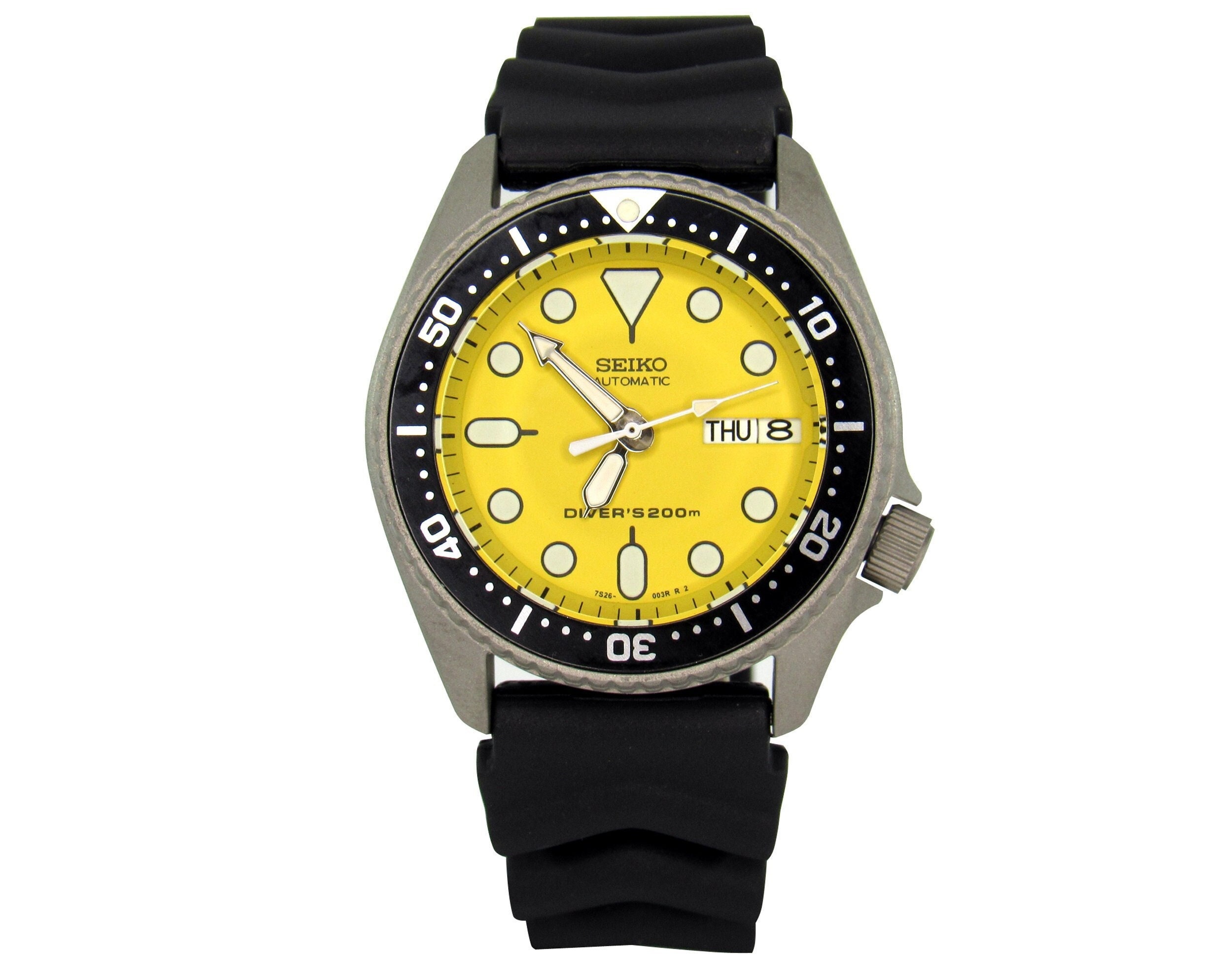 Vintage Watch Seiko Skx013 Mod Divers Watch Nh36a YELLOW Dial - Etsy Finland