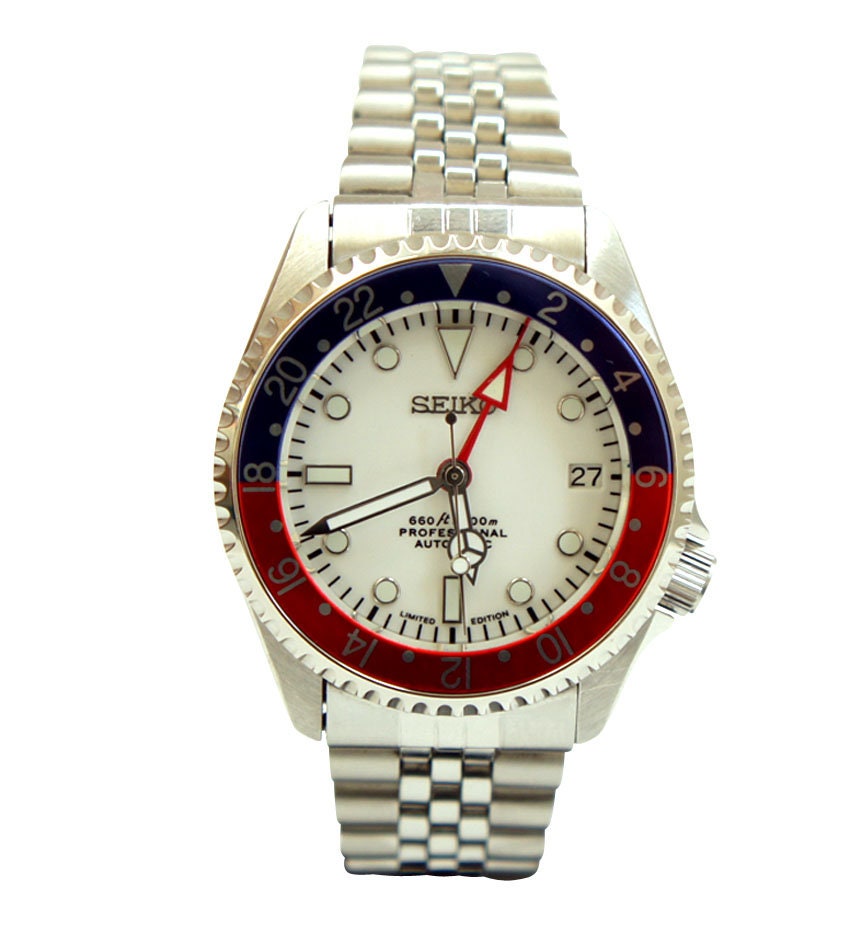GMT Vintage Watch Seiko Skx013 Divers Watch Nh34 Stainless