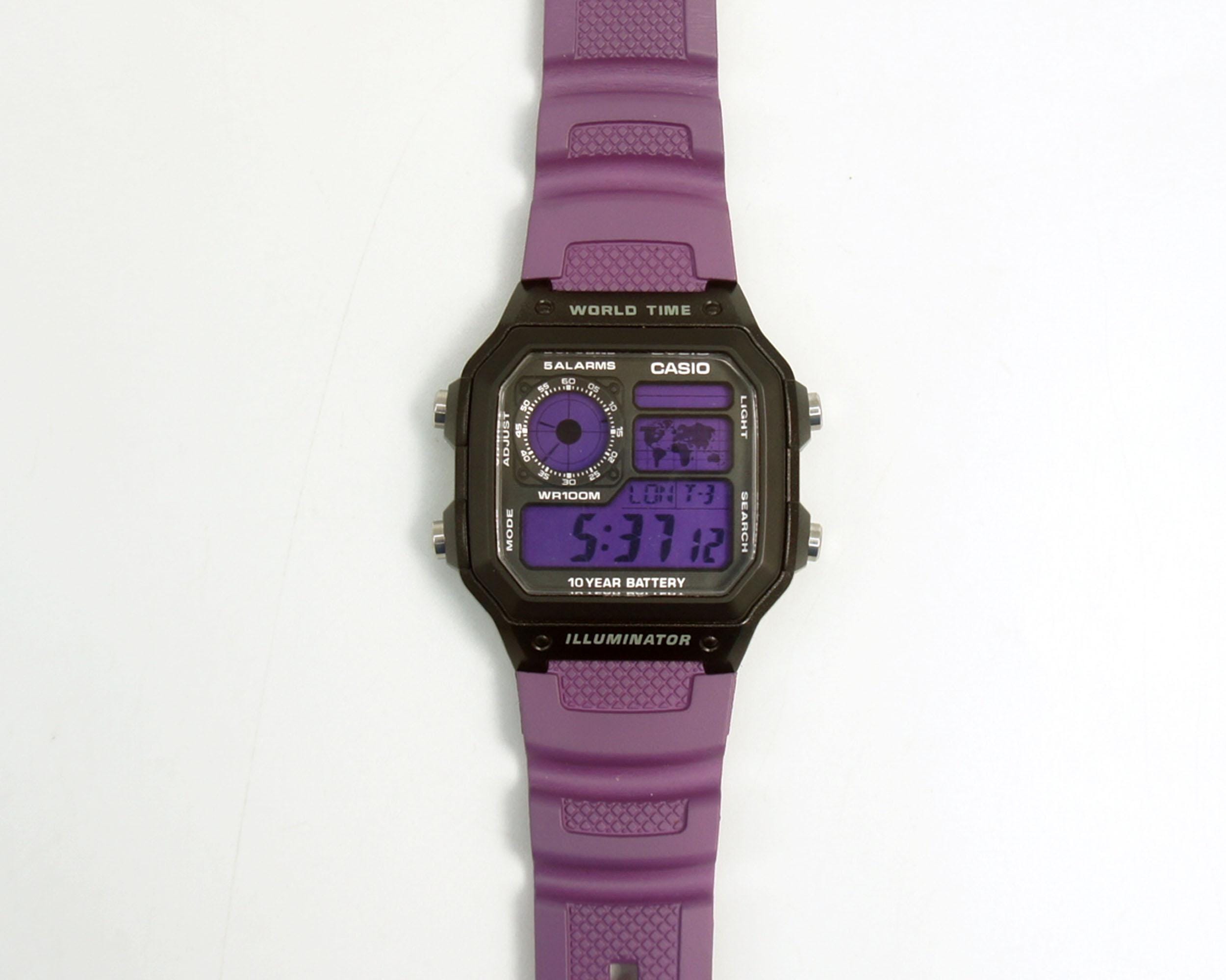 CASIO AE-1200WH カスタム　替えバンド付き Amazon.com: 18mm Nylon strap Compatible with Casio AE1200WH
