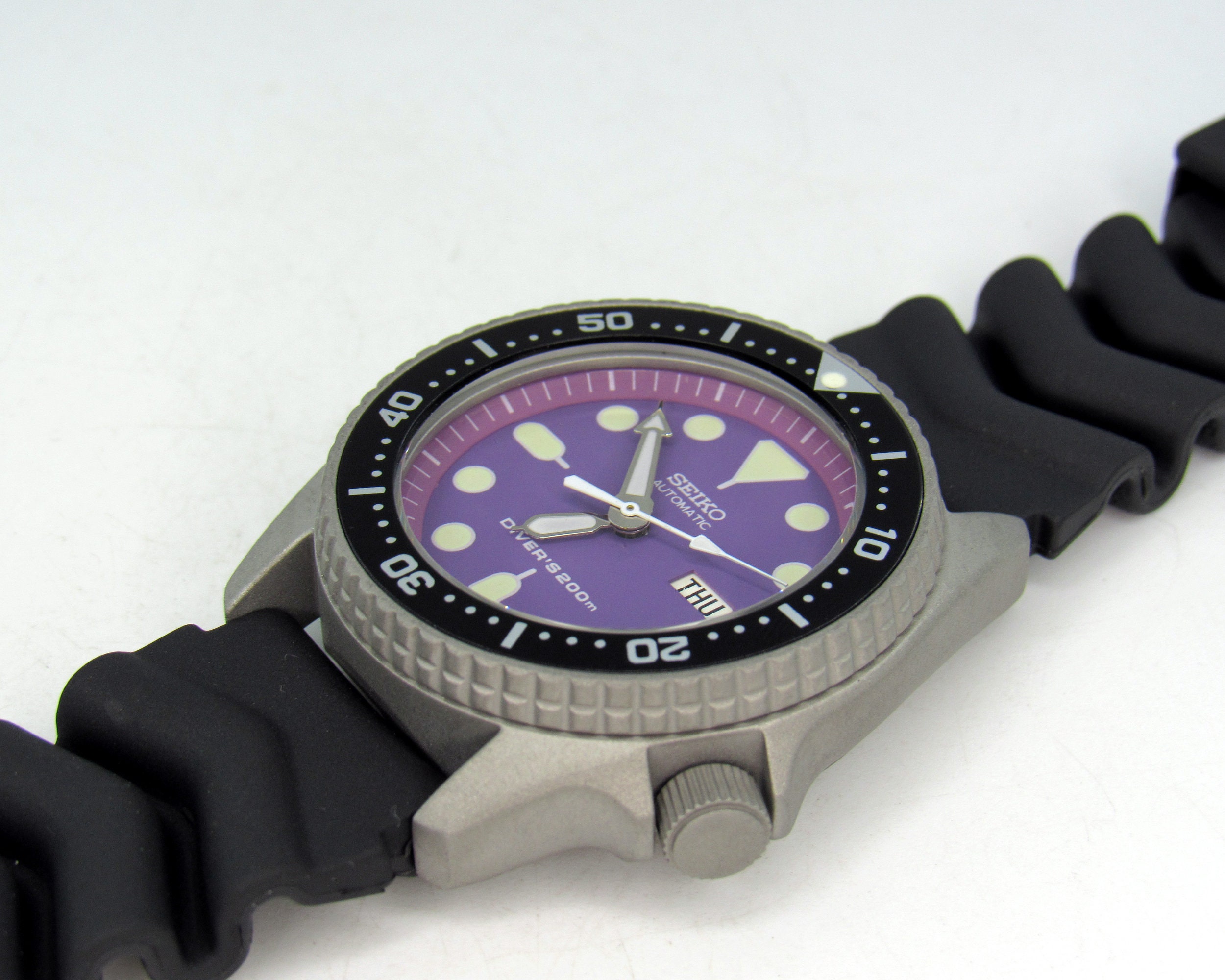 Vintage Watch Seiko Skx013 Mod Divers Watch Nh36a PURPLE Violet