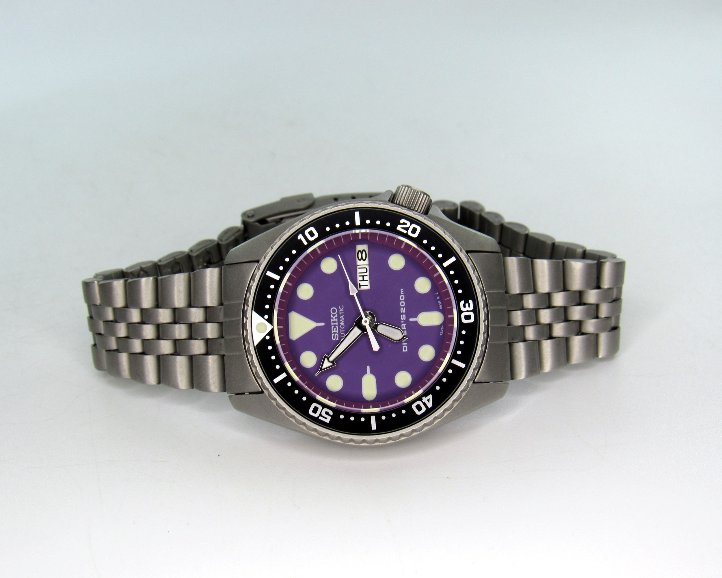 Vintage Watch Seiko Skx013 Mod Mens Divers Watch Nh36 Purple