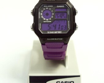 Casio World Time AE-1200WH Custom Watch Casio Royale Mod Black