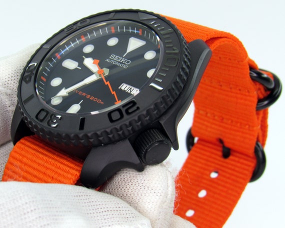 Seiko Mod GMT-Master II Submariner Black Watch - GMT Watch