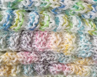 YOUR COLOR CHOICE Hand Knit Baby Blanket