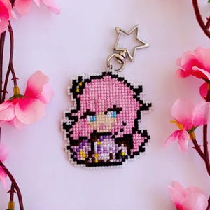 Honkai Impact 3rd - Elysia cross-stitch keychain & bag charm