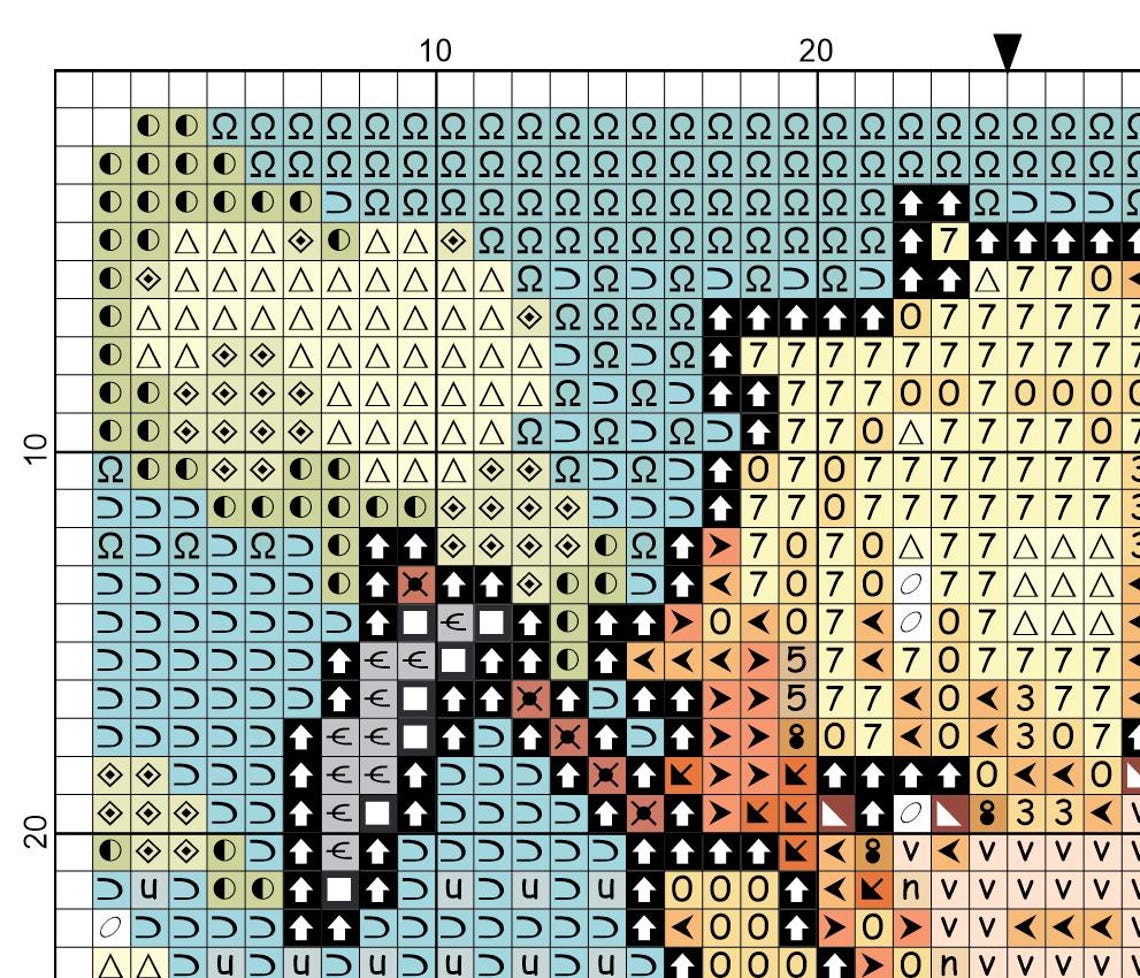 Mydei Cross Stitch Pattern PDF, Honkai Star Rail Pattern, Cute ...