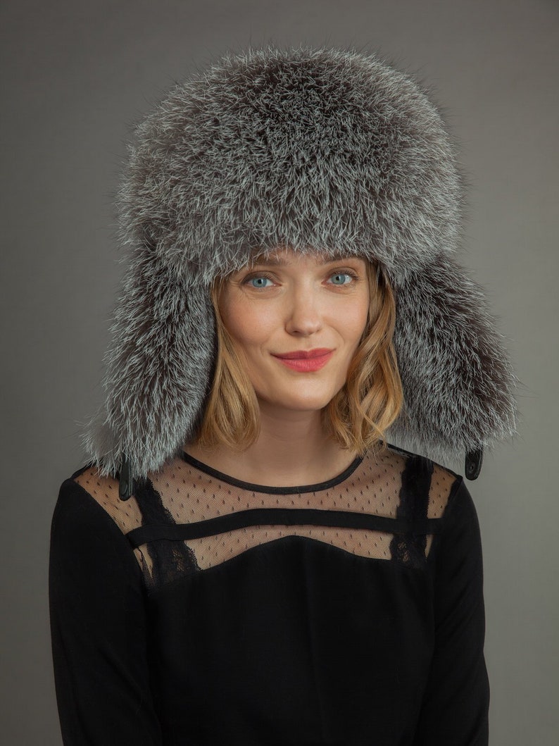 With Ear Flaps Handmade Trapper Hat Ushanka Sheepskin /& Fox Fur Hat Unisex