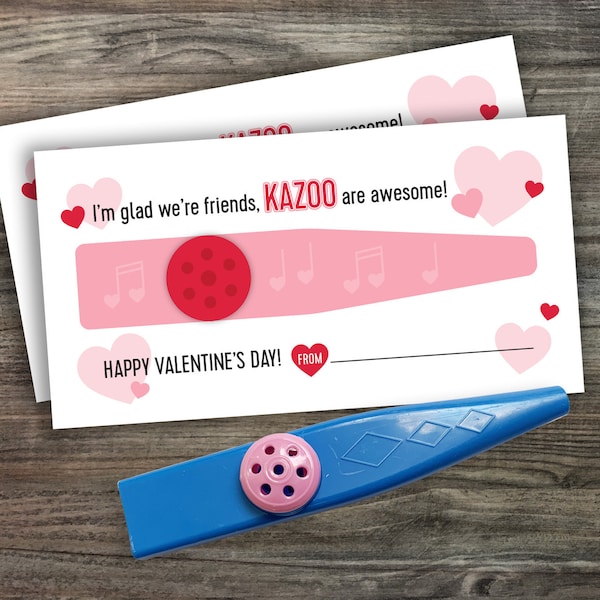 Kazoo Valentines (Print Yourself, DIY)