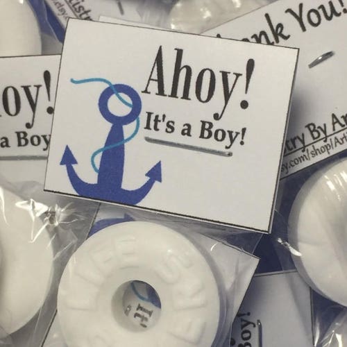 Ahoy Its a Boy Baby Shower Party Favors Nautical Baby Etsy