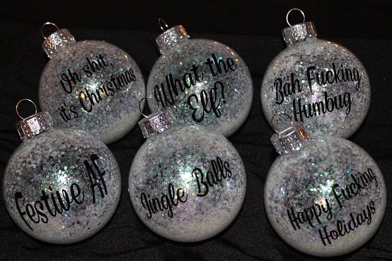 6pc adult xmas ornaments funny christmas Etsy