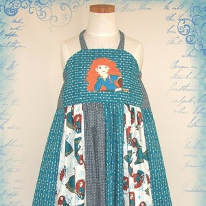 Size 12 - 14 - Merida Brave Princess Twirl Dress - Ready to Ship - Archery Princess -  Bear - Castle Park Princess