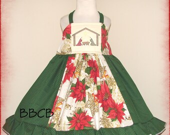 Girls Holy Night fits aprx size 34 4T 4+ Jesus Manger Nativity Dress Christmas Jesus --- Ready to Ship Pageant Church