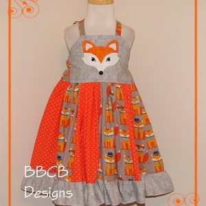 Size 3/4 - Girls FOX Twirl Dress - Ready to Ship - Fox Outfit