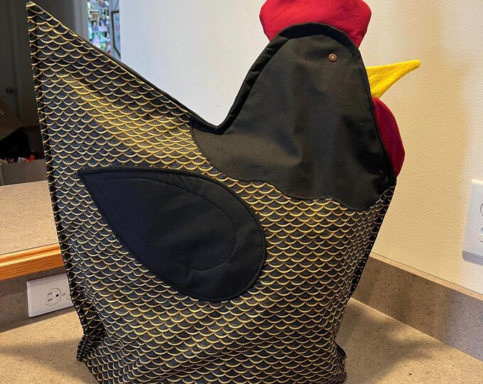 Black Kitchenaid Tilt Head Mixer Cover Ready to Ship ROOSTER CHICKEN