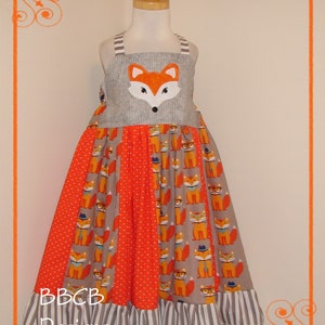 Fox Theme Twirl Dress with Ruffles Size 5 - Ready to Ship