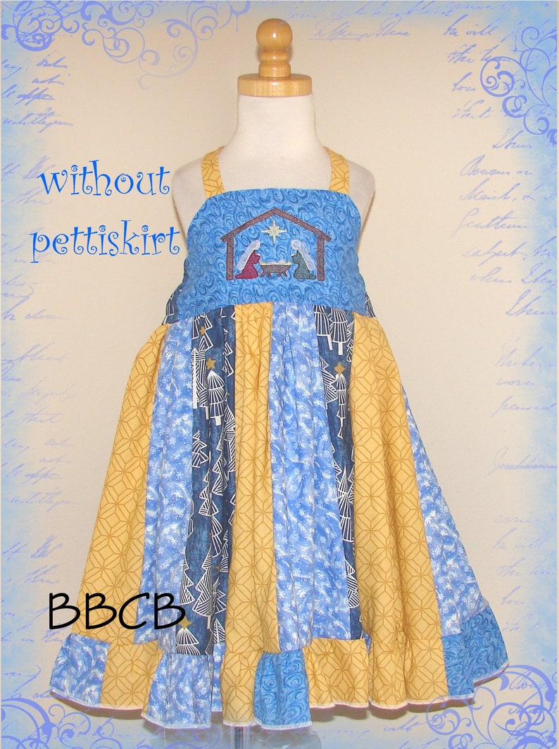 Girls Holy Night fits aprx size 34 4T 4+ Jesus Manger Nativity Dress Christmas Jesus --- Ready to Ship Pageant Church