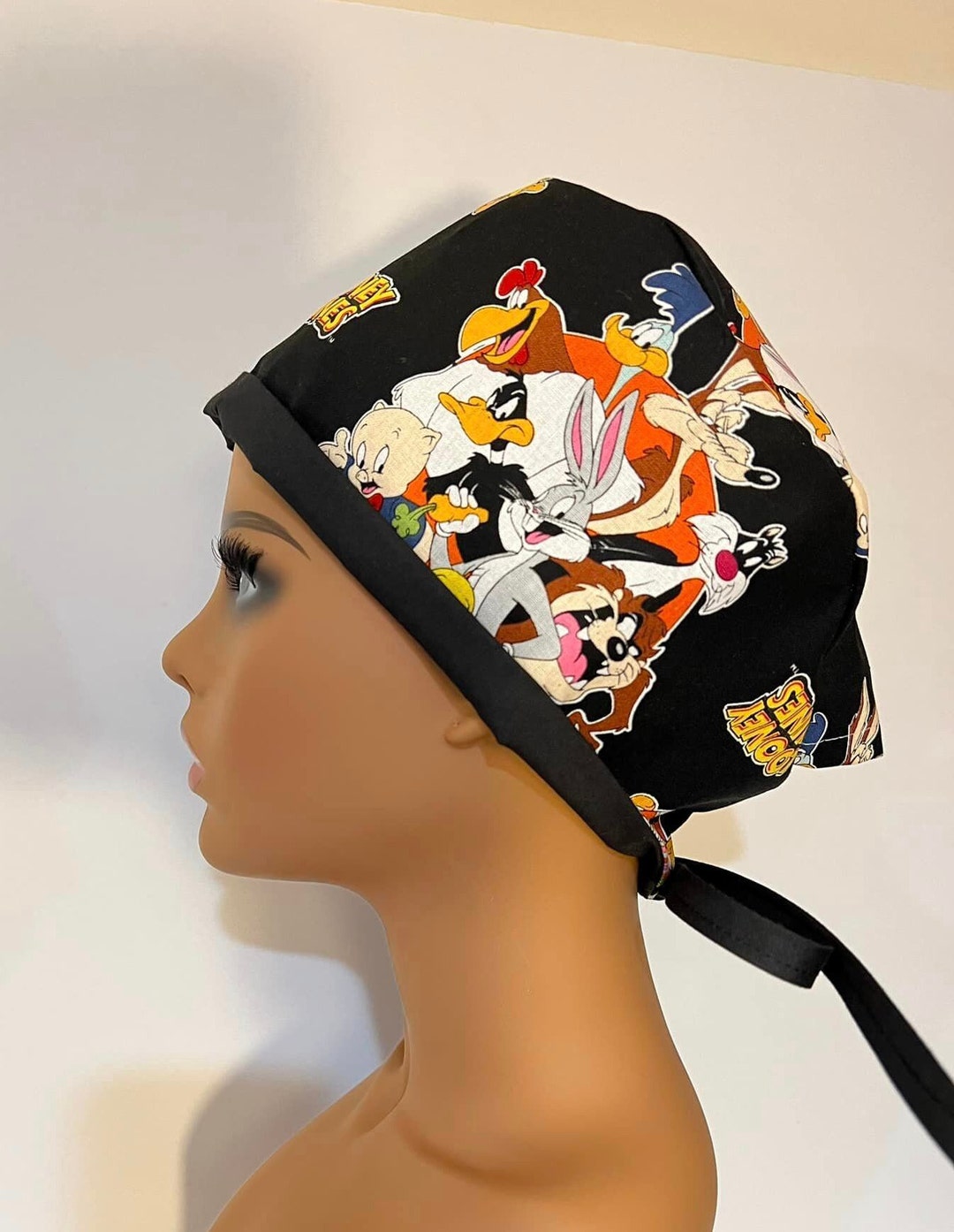Carolina Panthers NFL Men's Skull/Chemo Surgical Scrub Hat/Cap Handmade