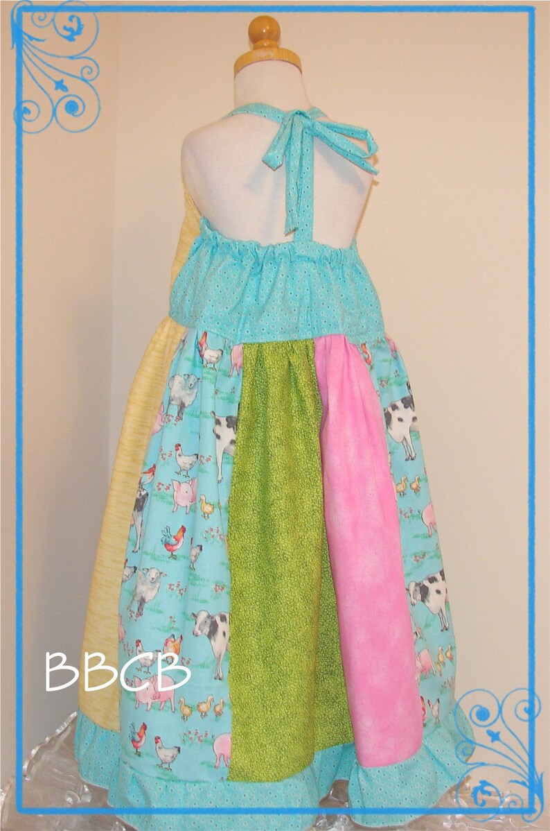 Cow Dress Ready to Ship fits aprxx size 8 10 Birthday Party Pageant County Fair Down on the Farm Pigs