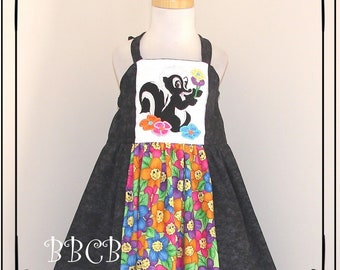 Toddler Girls Size 2T - 3T - SKUNK Flower Twirl Dress - Ready to Ship