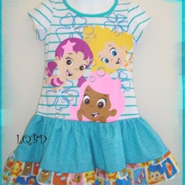 Bubble Mermaid Toddle Dress Outfit -  2T 2/3 - Birthday Party - Casual Outfit