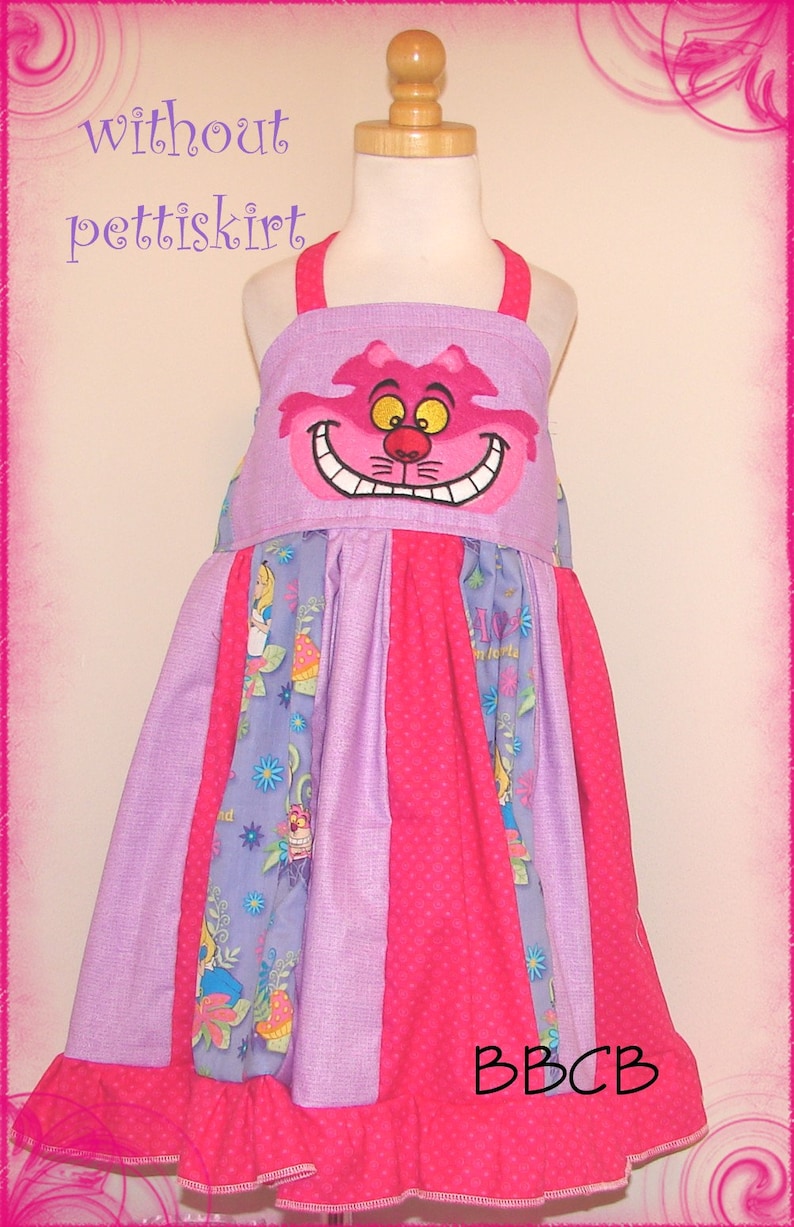 Ready to Ship fits aprxx 34T 4 Twirl Tea Party WONDERLAND Crazy Mad Cat Dress Birthday Party Girls